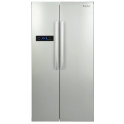 Lec AFF90185 American Fridge Freezer Silver